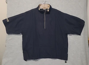 PING Collection Black Short Sleeve 1/4 Zip Windbreaker Pullover Mens Size Medium - Picture 1 of 9