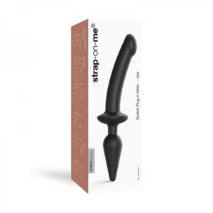 Strap-on-me Hybrid Collection Switch Plug-in Realistic Dildo Dual-ended Black L - Picture 1 of 1