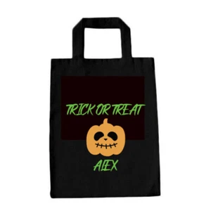 Borsa nera naturale personalizzata Halloween dolcetto o scherzetto - Foto 1 di 1