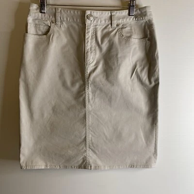 Sportscraft Skirt Women 10 Grey Denim K/Length Pencil Stretch Casual - image 1 of 4