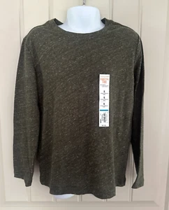 Jumping Beans Long Sleeve Essential Tee T-Shirt Boys Size 5 Army Green - Picture 1 of 10