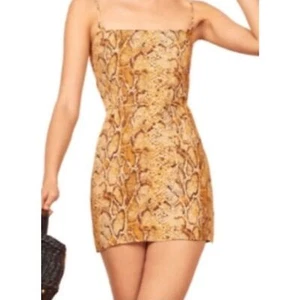 Reformation Vivette Snakeskin Mini Dress - Picture 1 of 8