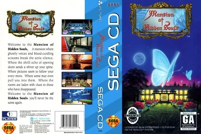 Mansion of Hidden Souls Sega CD Game Case + Box Art Work Cover Only (No Game) - Image 1 of 2
