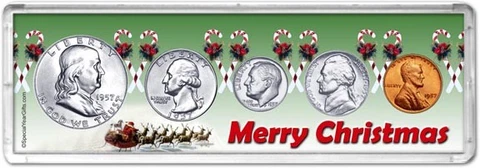 Merry Christmas Coin Gift Set for the year 1957 Cover