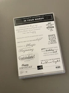 Stampin' Up! “In Your Words” Sale-A-Bration Exclusive HOST Cling Stamp Set. NEW! - Picture 1 of 1