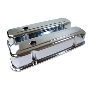 RPC R9300 Tall Steel Valve Covers for Pontiac 326-455 V8 – Chrome - Picture 1 of 3