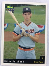1991 Bristol Tigers-Classic BEST Minor League Baseball Card-Brian Prichard