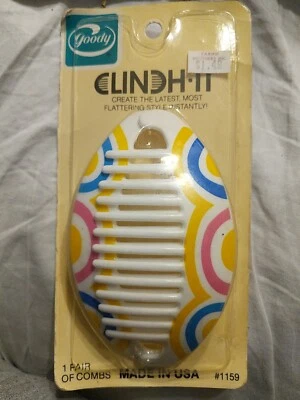 Vintage Goody 1980s TZERS Hair Cincher Comb Banana Clip 4.5 #1159 - Image 1 of 2