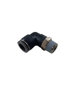 1/2 Tube OD x 3/8" MNPT Brass Composite 90° Swivel Elbow Push-in - Picture 1 of 3