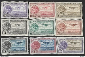 vtahipsm.SKV) 1929-34. Mexico. Aviation. Air, 9 stamps SC C11-C17 mint C18 and - Picture 1 of 1