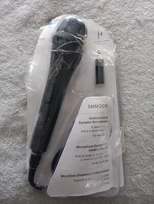 Singing Machine SMM 205 Unidirectional Dynamic Wired Microphone, Black #SMM205 - Image 1 of 3