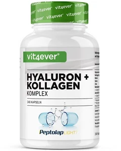 Hyaluron + Kollagen Komplex - 240 Kapseln Hochdosierte Hautformel + Silizium B7 - Bild 1 von 6