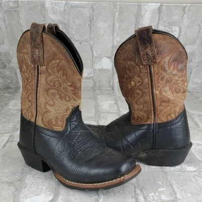 Dan Post Kids Boys Rascal Square Toe Boots Mid Calf Kid Size 13.5D - Image 1 of 4