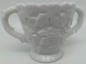 Westmoreland Bramble Milk Glass Handled Sugar Bowl - Picture 1 of 6