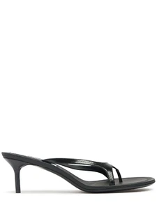 ACNE STUDIOS Black Leather 60mm Thong Sandals New & Authentic - Picture 1 of 3