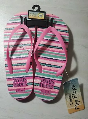 Chanclas DG Sin Marca Tanga Puntera Verano Playa Mujer S 5/6 Multicolor Rayas Foto 1 de 3
