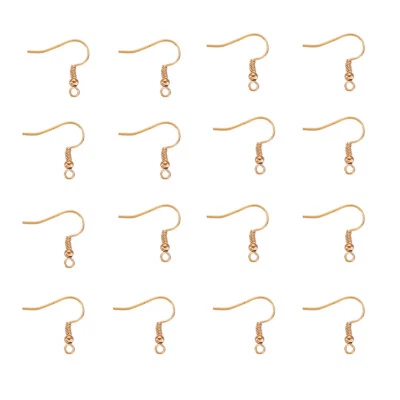 50Pcs Nickel Free Golden Iron Earring Hooks about 18mm high Hole 3mm 0.8mm thick - Image 1 of 4
