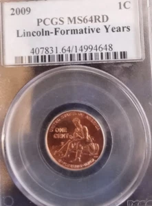 PCGS, MS64RD, 2009 1c, Lincoln - Formative Years 1c Penny - Bild 1 von 2