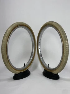 Tioga Comp ST Tires White 80’s Competition Mitsuboshi Japan Vintage 1980s BMX OG - Picture 1 of 24