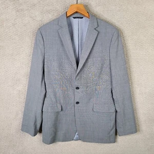 Banana Republic Jacket Mens 40L Gray Crosshatch Blazer Wool Stretch Tailored Fit - Picture 1 of 15