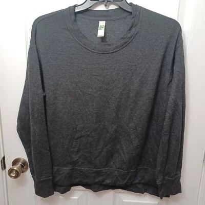 WOMEN'S GREENTEA BLACK LONG-SLEEVE SHIRT WITH POCKETS SIZE LARGE - Image 1 of 4