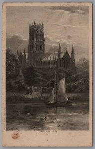 Doncaster Cathedral Doncaster South Yorkshire England Postcard Posted 1904 - Picture 1 of 2