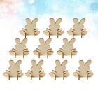 50 Pcs Ornaments Wood Slices House Accessories For Home Wooden Rabbit