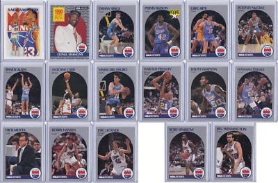 Sacramento Kings 1990-91 NBA Hoops Basketball Team Set 17 Cards - Image 1 of 4