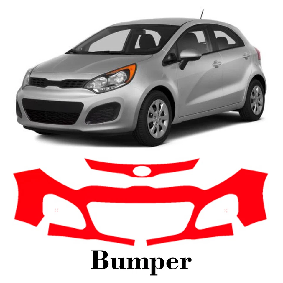 Front bumper PreCut PPF Paint Protection Film For KIA Rio 5-Door Hatch 2012-2015 - Image 1 of 4