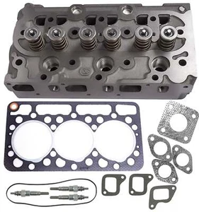 Cabeza de cilindro completa con válvulas juntas y tapones de brillo para Kubota B1400 - Imagen 1 de 10
