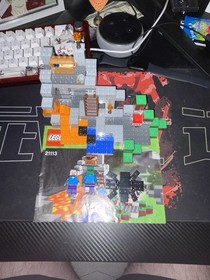 LEGO Minecraft Set 21113 The Cave Complete with Minifigures, 408 Pieces