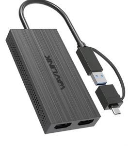 Wavlink USB3.0 to HDMI Display Adapter USB A/USB C to HDMI Hub for Dual Monitors - Picture 1 of 6