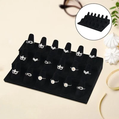 Solid Wood Velvet Finger  Display Decorative Holder Stands for Shows - Image 1 of 4