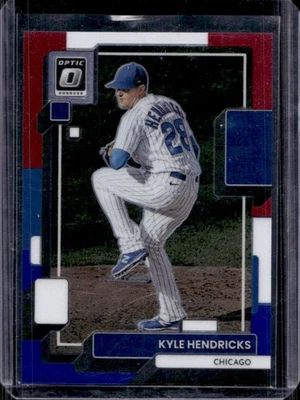2022 Donruss Optic Kyle Hendricks Red White & Blue Prizm #36/199 Cubs - Image 1 of 2