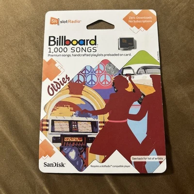 Sandisk SR Slot Radio Billboard 1000 Songs Oldies Music Card BRAND NEW SEALED - Image 1 of 2