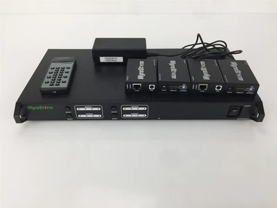 WyreStorm MX0404-QI HDMI Matrix Switch with 4x RX-1UTP-IR-40 Receivers - Image 1 of 4