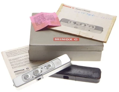 MINOX C Cámara Espía Subminiatura Estuche Manual Caja 3.5/15mm Lente Excelente Estado Foto 1 de 4