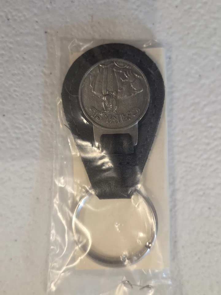 Camel Joe’s Black Leather Keychain “Hollywood Joe” Brass Coin NEW 1992 VINTAGE * - Image 1 of 1