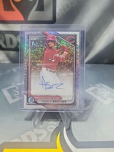 2024 Bowman Chrome Adolfo Sanchez SPECKLE REFRACTOR AUTO    /299 REDS - Picture 1 of 2