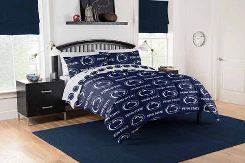 Penn State Nittany Lions Queen Bed in a Bag (Rotary) OFFICIAL NCAA Cover