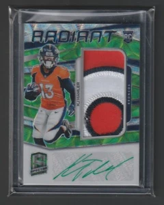 KJ Hamler 2020 Panini Spectra #13 Green Prizm /50 Rookie Autograph Patch - Picture 1 of 2