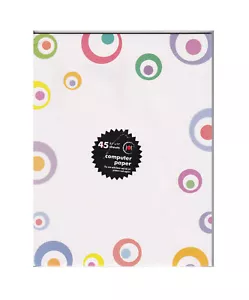 Papel de papelería para computadora Jot 45 hojas impresión circular de 8,5" x 11" - Imagen 1 de 1