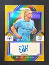 2022-23 Panini Prizm Premier League Signatures Gold Erling Haaland AUTO 1/10