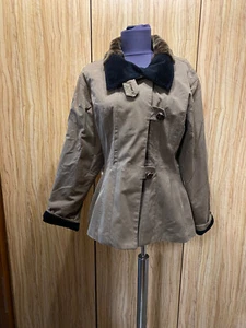 IVAN GRUNDAHL BEIGE COTTON CANVAS LINED SHORT PEA COAT JACKET-38 - Picture 1 of 13