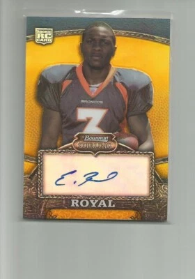 2008 Bowman Sterling Gold Rookie Autographs #167 Eddie Royal  206/250 - Image 1 of 2