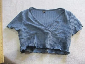 Shein blue blouse top sz 8/10 - Picture 1 of 6