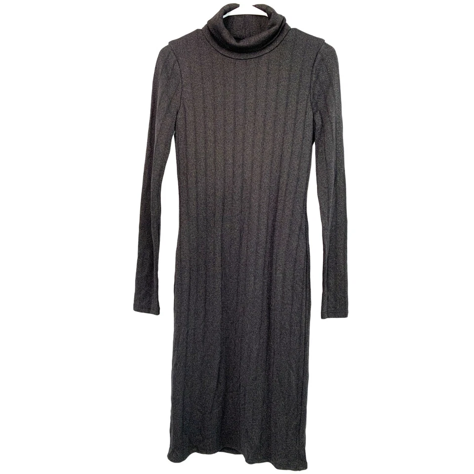 Vestido Suéter WHBM Midi Cuello Simulado Nuevo con Etiquetas Talla 4 S Funda Brillante 7782 Negro Ikat Foto 1 de 4