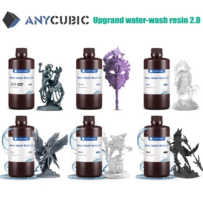 ANYCUBIC Water Washable Resin 2.0 UV Resin Water Washable for LCD 3D Printer - Image 1 of 4