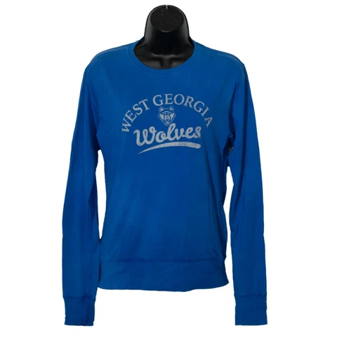 University of West Georgia Wolves Alta Gracia Womens Shirt Blue Size S Small Cover