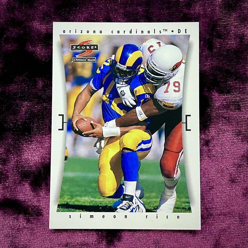 Simeon Rice 1997 Score RC #215 MINT Illinois Legends Cardinals Rookie Jersey SP - Image 1 of 2